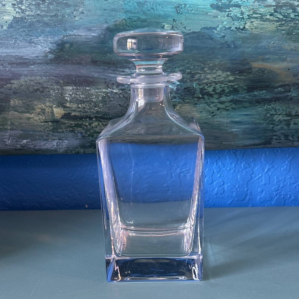 Vintage Heavy Clear Crystal Decanter